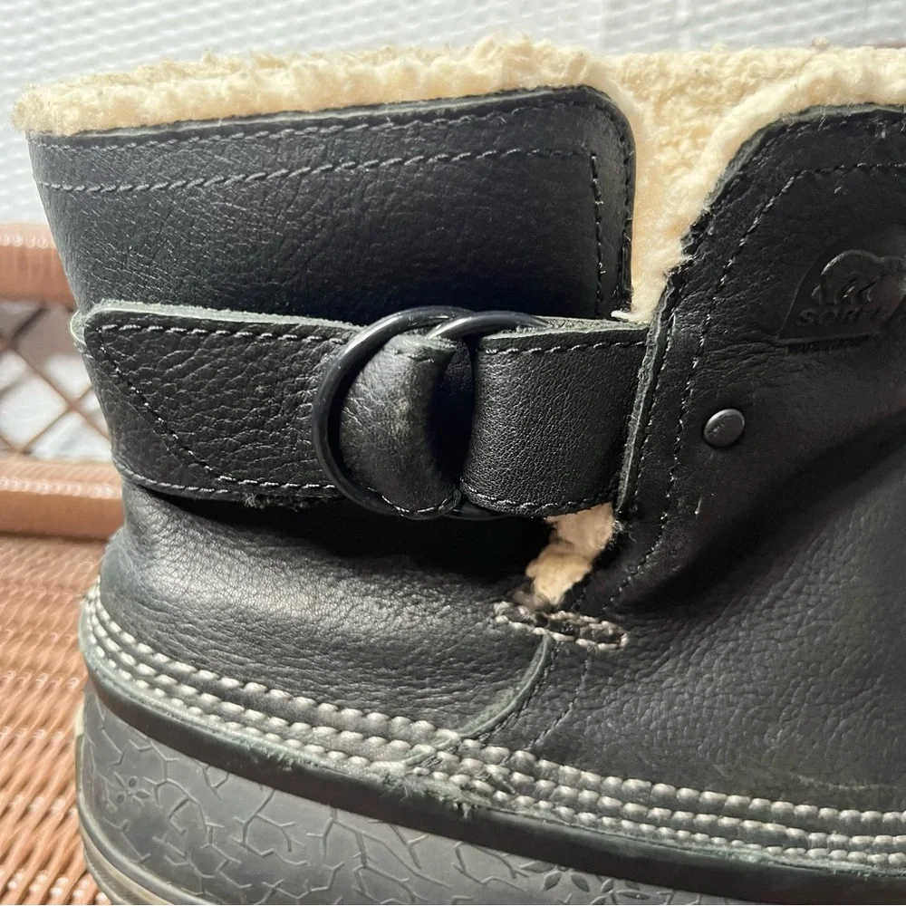 Sorel Snow/Mud Rubber-Leather adjustable Boots Size 12